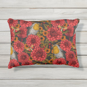 Coussin D'extérieur Les Robins de l'auccle garden