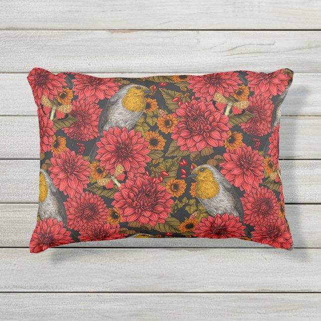 Coussin D'extérieur Les Robins de l'auccle garden (Devant)