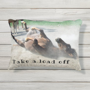 Coussin D'extérieur L'humour du pays des chevaux