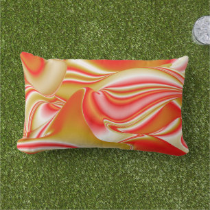 Coussin D'extérieur Love and Gold Abstrait 3D Rainbowart