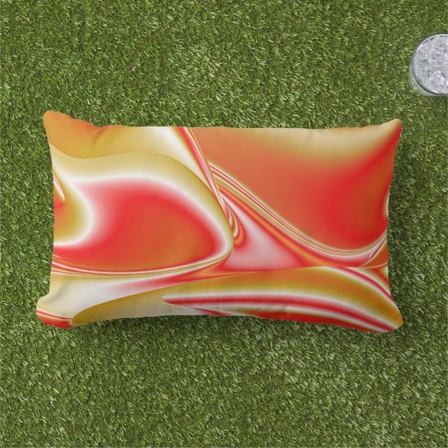 Coussin D'extérieur Love and Gold Abstrait 3D Rainbowart (Herbe)