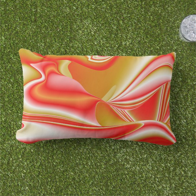 Coussin D'extérieur Love and Gold Abstrait 3D Rainbowart (Herbe)