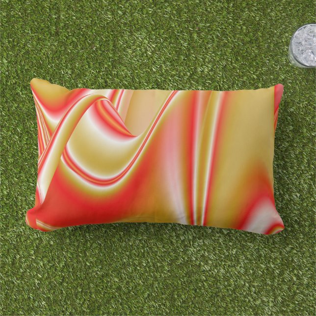 Coussin D'extérieur Love and Gold Abstrait 3D Rainbowart (Herbe)