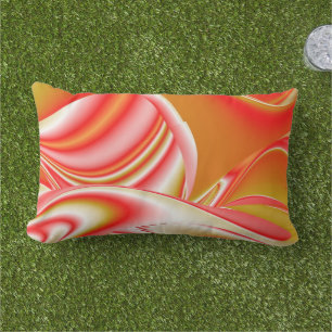 Coussin D'extérieur Love and Gold Abstrait 3D Rainbowart