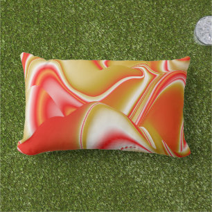 Coussin D'extérieur Love and Gold Abstrait 3D Rainbowart