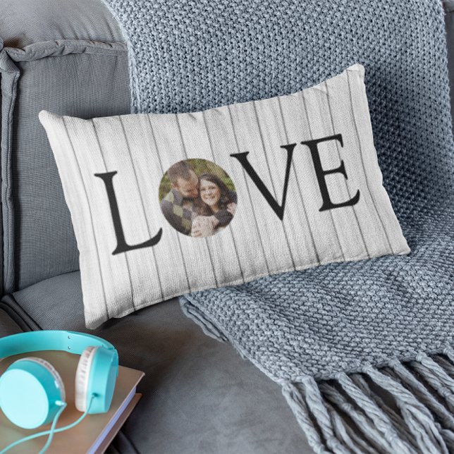 Coussin D'extérieur Love Rustic Photo Wood (Créateur téléchargé)