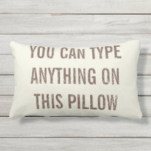 Lumbar crème personnalisé affligé