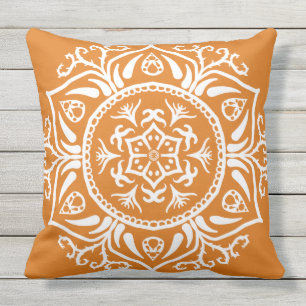 Coussin D'extérieur Mandala de tarte de citrouille
