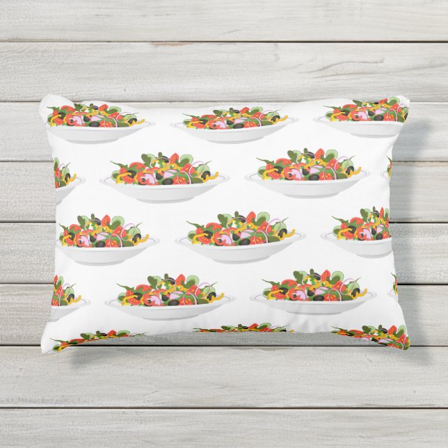Coussin D'extérieur Mangez plus de plantes frais motivation salade let (Devant)