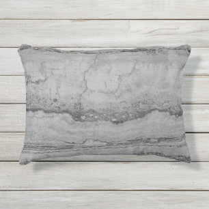 Coussin D'extérieur Marbre gris granit   motif en pierre abstrait