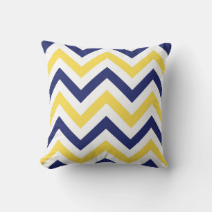Coussin D'extérieur Marine, Ananas, Grand motif Chevron ZigZag Blanc