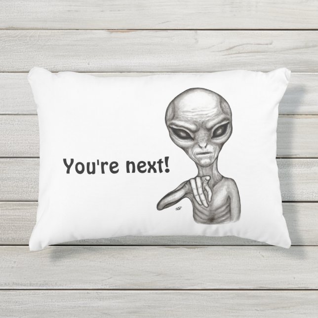 Coussin D'extérieur Mauvais Alien, Tu es le prochain ! (Devant)