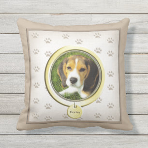Coussin D'extérieur Mémorial pour animaux de compagnie avec étiquett