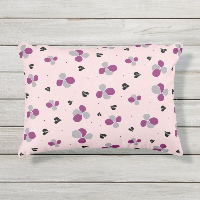 Coussin D'extérieur Modèle floral (Devant)