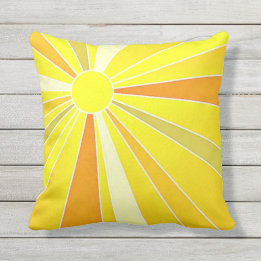 Coussin D'extérieur Modèle soleil/floral réversible