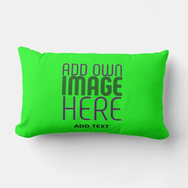 COUSSIN D'EXTÉRIEUR MODERNE ÉDITABLE NEON GREEN IMAGE MODÈLE TEXTE (Recto)