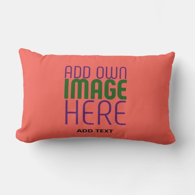 COUSSIN D'EXTÉRIEUR MODERNE ÉDITABLE ROUGE ORANGE MODÈLE TEXTE D'IMAGE (Recto)