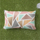 Coussin D'extérieur Monnaie d'or Rose moderne triangles métalliques gé (Herbe)