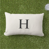Coussin D'extérieur Monogramme Moderne Classique (Herbe)