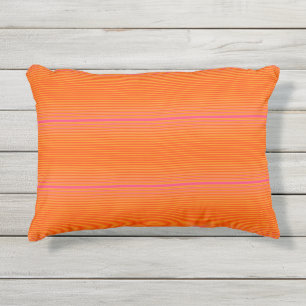 Coussin D'extérieur Motif à rayures orange et rose