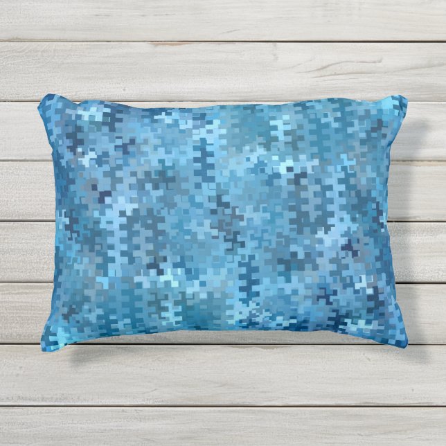 Coussin D'extérieur Motif bleu tendance (Devant)