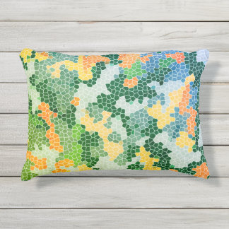 Coussin D'extérieur Motif Camo en verre coloré clair