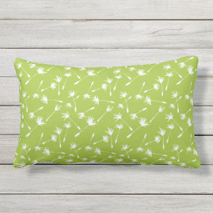 Coussin D'extérieur Motif de graines fantaisistes vert citron pour l'e