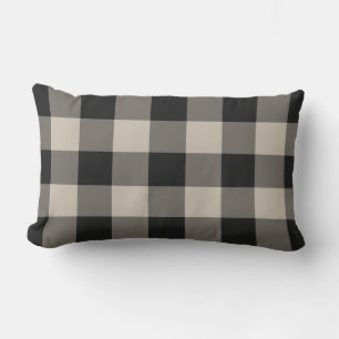 Coussin D'extérieur Motif du chèque En vichy Buffalo Black et Grey