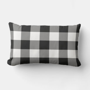 Coussin D'extérieur Motif En vichy noir et blanc À damiers