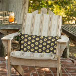 Coussin D'extérieur Motif floral de Marguerite Africaine jaune sur fon