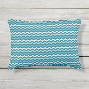 Coussin D'extérieur Motif turquoise de Chevron (1)