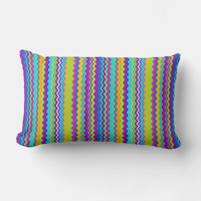 Coussin D'extérieur Motif Zigzag multicolore (Recto)