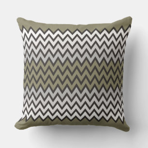 Coussin D'extérieur Motif ZIGZAG - noir blanc gris + votre idée