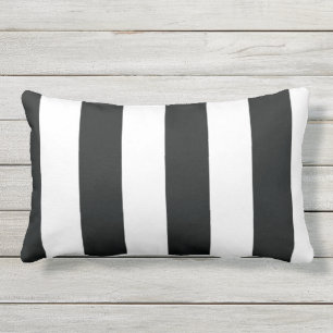 Coussin D'extérieur Mydeas   Bandes larges noires et blanches