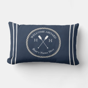 Coussin D'extérieur Nautique Nom du bateau Paddles Corde Marine Blue W