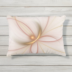 Coussin D'extérieur Noble Cuivre Et Or Abstrait Art Fractal Moderne