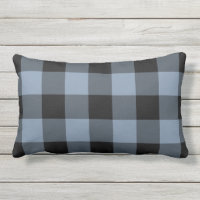Noir et Denim Bleu En vichy Buffalo Check Motif