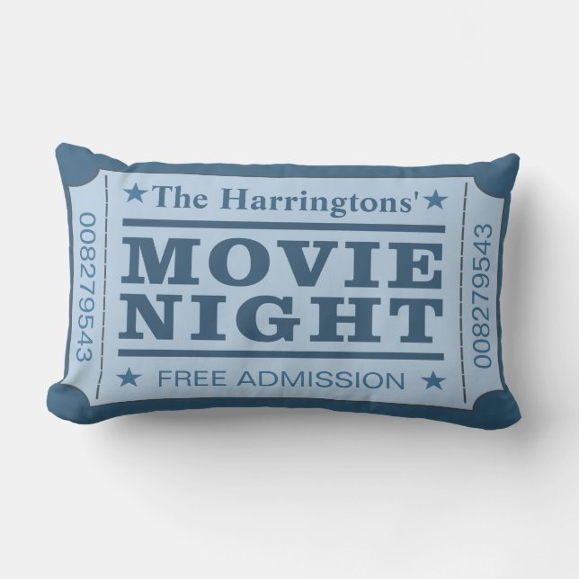 Coussin D'extérieur Nom personnalisé "Movie Ticket" lancer des oreille (Recto)