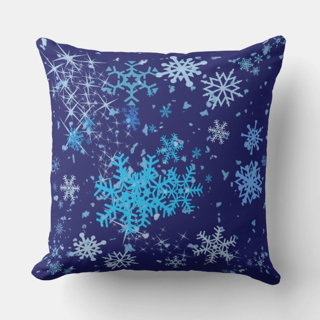 Coussin D'extérieur Nuit de Noël neige (Recto)