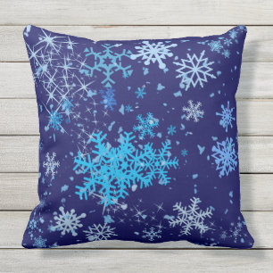 Coussin D'extérieur Nuit de Noël neige