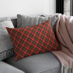 Coussin D'extérieur Oreiller accentué à carreaux rouges