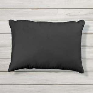 Coussin D'extérieur oreiller uni de couleur noire solide