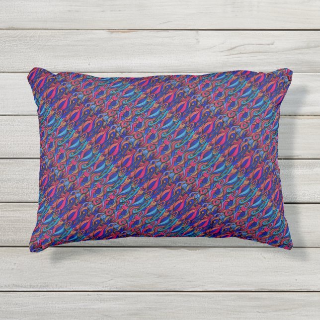 Coussin D'extérieur Paisley haché (Devant)