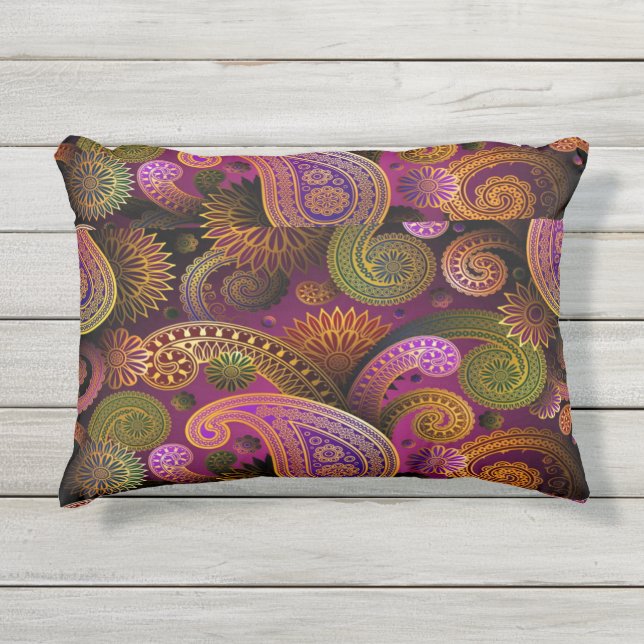 Coussin D'extérieur Paisley Purple (Devant)