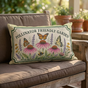 Coussin D'extérieur Panneau de jardin coloré pour les pollinisateurs