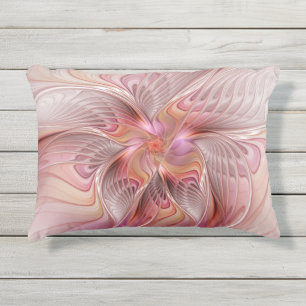 Coussin D'extérieur Papillon Abstrait Coloré Art Fantastique Fractal