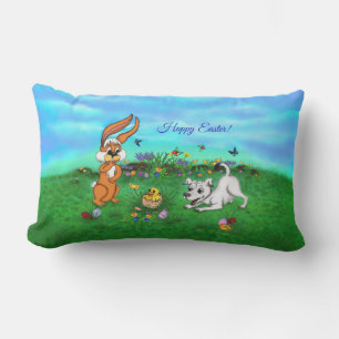 Coussin D'extérieur Pâques - Chiot Capo Rabbit et Chick