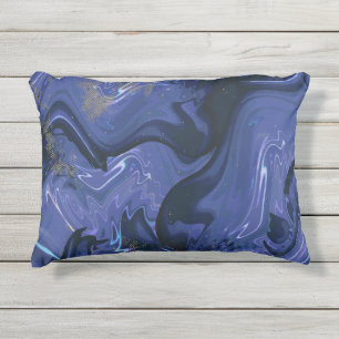 Coussin D'extérieur Parties scintillant bleue Galaxy Swirl Abstrait Mo
