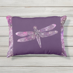 Coussin D'extérieur Patine pourpre : Libellule