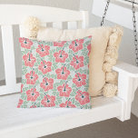 Coussin D'extérieur Pattern tropical hibiscus<br><div class="desc">Ajoutez une touche hawaïenne tropicale à votre décor de piscine ou de patio avec notre île chic oreiller extérieur à motifs jetés. Le design présente un motif floral de fleurs d'hibiscus luxuriantes dans un corail vibrant,  entouré de feuilles botaniques verts. Motif répète à l'envers.</div>